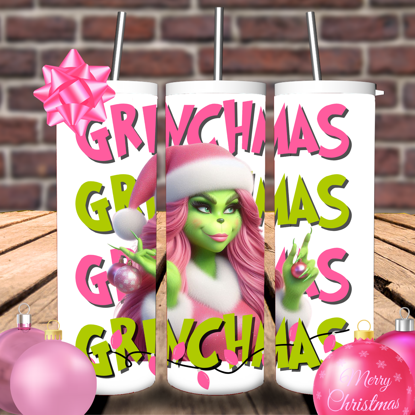Pink Grinchmas Tumbler 2oz