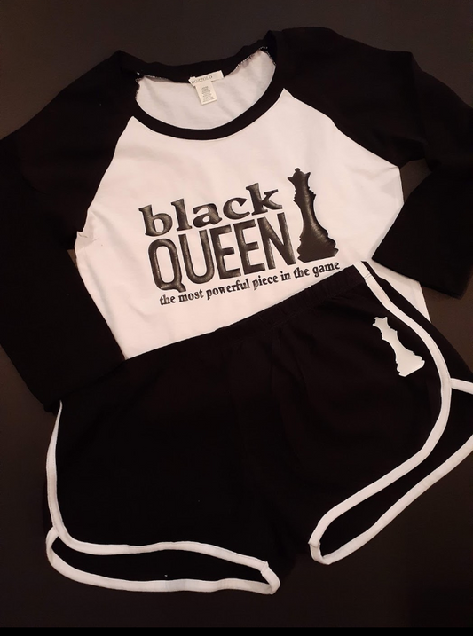 Black Queen 2pc short set